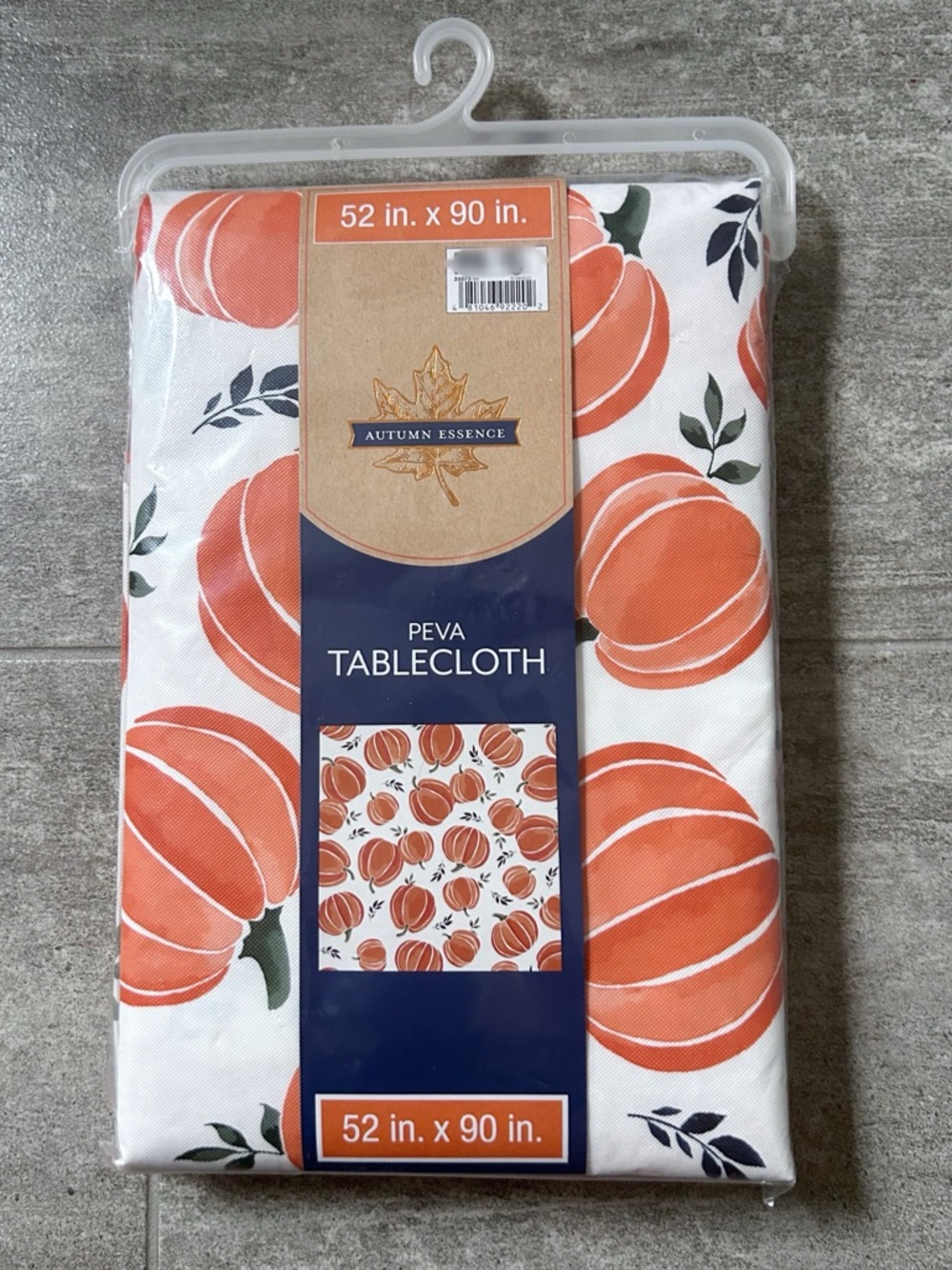 NWT Fall/Halloween/Thanksgiving 52" x 90" Pumpkin Tablecloth